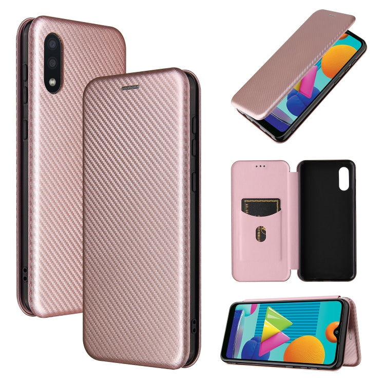 Carbon Fiber Texture Magnetic Horizontal Flip TPU + PC + PU Leather Case with Card Slot, For Motorola Moto E7 Power, For OPPO A55 5G, For Google Pixel 5a 5G, For Samsung Galaxy A02 / M02, For OPPO A93 5G