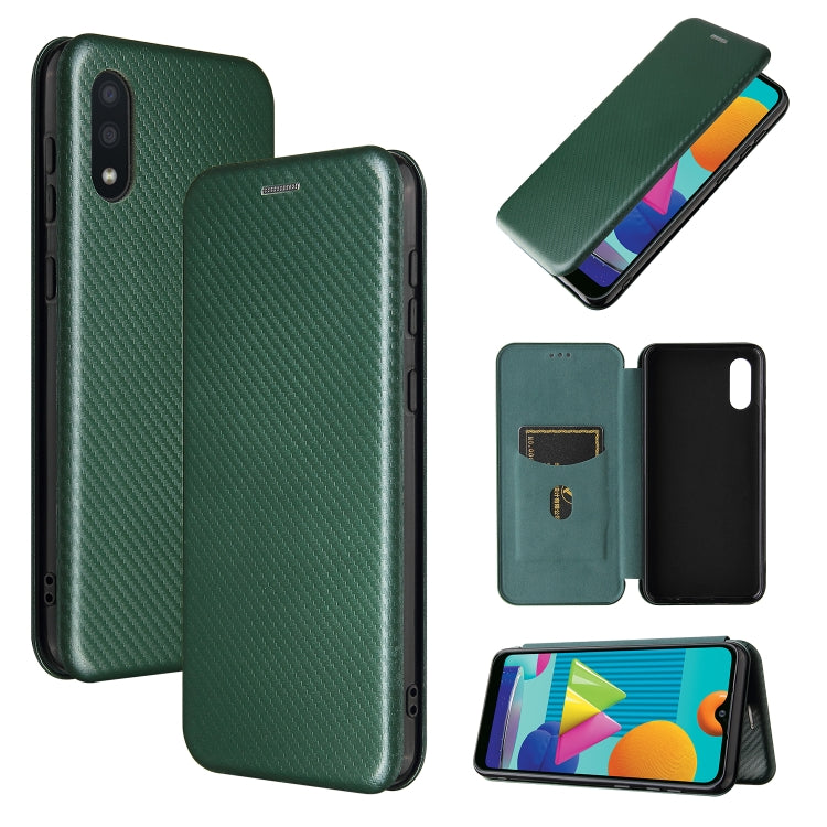 Carbon Fiber Texture Magnetic Horizontal Flip TPU + PC + PU Leather Case with Card Slot, For Motorola Moto E7 Power, For OPPO A55 5G, For Google Pixel 5a 5G, For Samsung Galaxy A02 / M02, For OPPO A93 5G