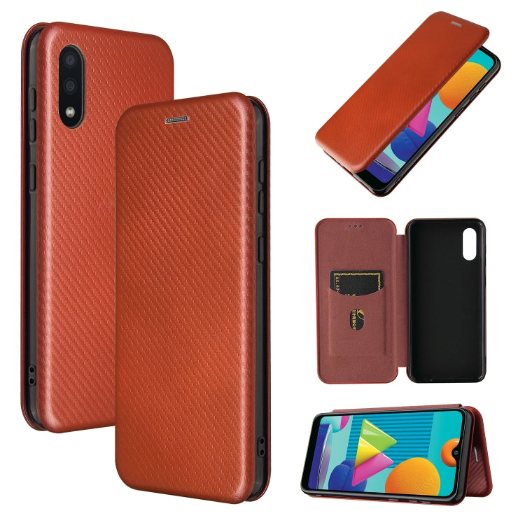 Carbon Fiber Texture Magnetic Horizontal Flip TPU + PC + PU Leather Case with Card Slot, For Motorola Moto E7 Power, For OPPO A55 5G, For Google Pixel 5a 5G, For Samsung Galaxy A02 / M02, For OPPO A93 5G