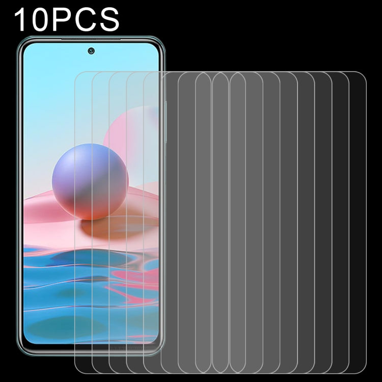 For Xiaomi Redmi Note 10 / Note 11 4G Global 6.43 inch/ Note 10 Global 6.43 inch / Poco M4 Pro 4G 10pcs 0.26mm 9H 2.5D Tempered Glass Film
