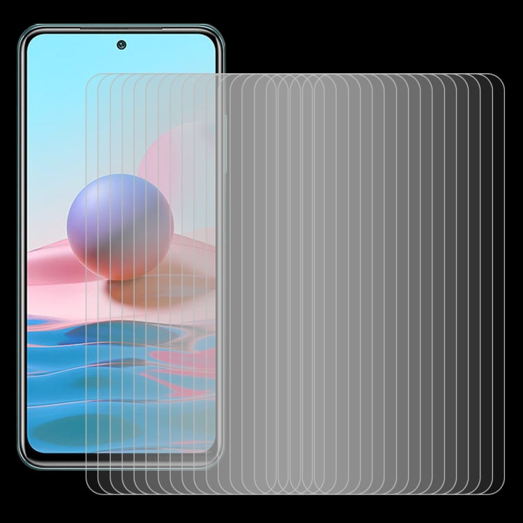 For Xiaomi Redmi Note 10 / Note 11 4G Global 6.43 inch/ Note 10 Global 6.43 inch / Poco M4 Pro 4G 50pcs 0.26mm 9H 2.5D Tempered Glass Film