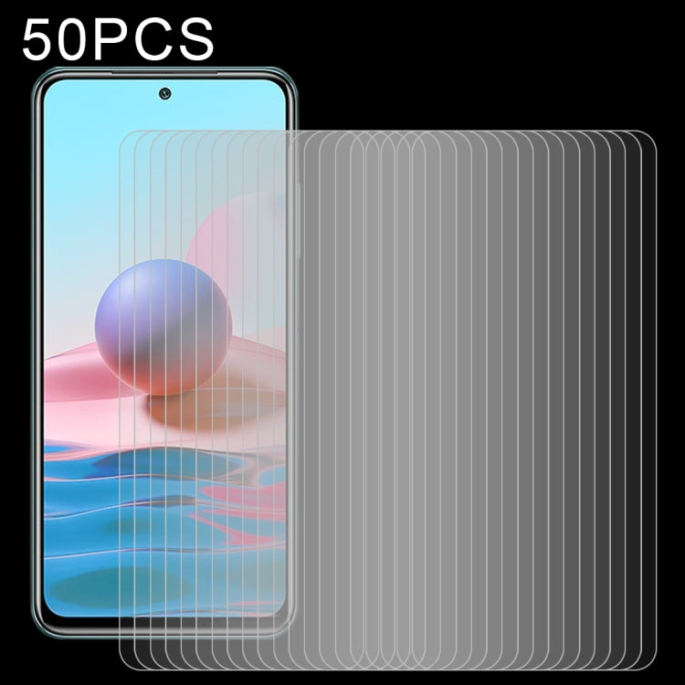 50 PCS 2.5D Non-Full Screen Tempered Glass Film, For OPPO F19 Pro (50 PCS), For Xiaomi Redmi Note 10 / Note 11 5G International Version / Note 10 Overseas Version 6.43 (50 PCS), For OPPO Reno5 Lite (50 PCS)