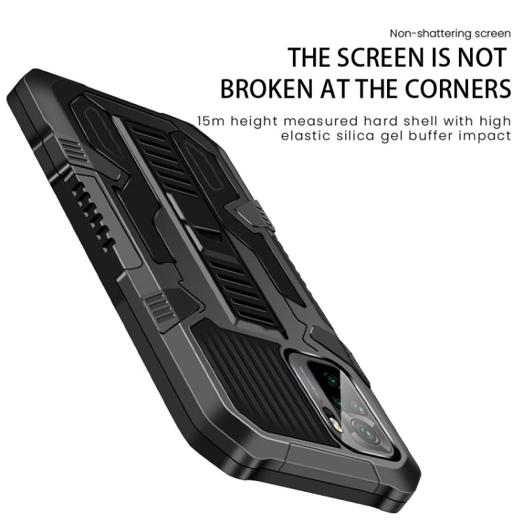 Vanguard Warrior All Inclusive Double-color Shockproof TPU + PC Protective Case with Holder, For OPPO Realme C21 / C20, For Xiaomi Redmi K40 / K40 Pro, For Xiaomi Mi 11, For Xiaomi Mi 11X, For Xiaomi Poco F3