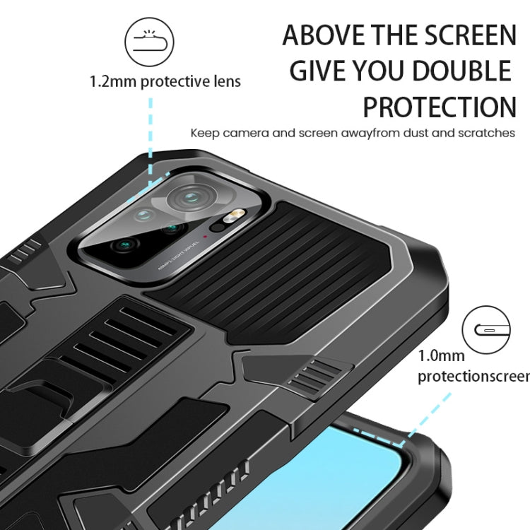 Vanguard Warrior All Inclusive Double-color Shockproof TPU + PC Protective Case with Holder, For OPPO Realme C21 / C20, For Xiaomi Redmi K40 / K40 Pro, For Xiaomi Mi 11, For Xiaomi Mi 11X, For Xiaomi Poco F3