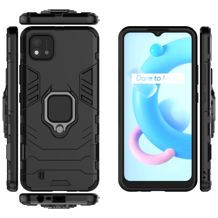 PC + TPU Shockproof Protective Case with Magnetic Ring Holder, For OPPO Realme C20