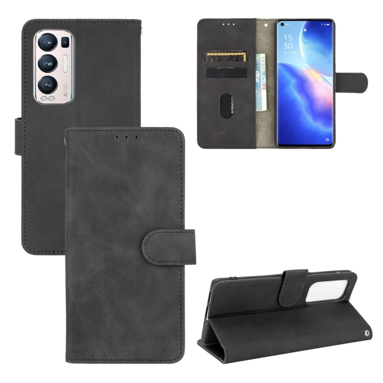 Solid Color Skin Feel Magnetic Buckle Horizontal Flip Calf Texture PU Leather Case with Holder & Card Slots & Wallet, For OPPO A55 5G, For OPPO Reno5 Pro+, For OPPO Find X3 Neo