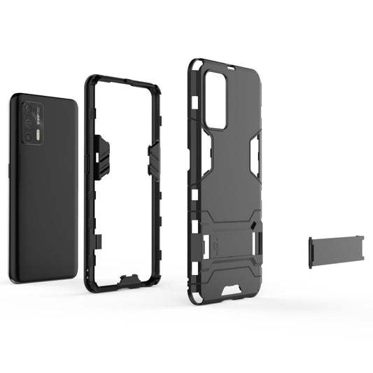 PC + TPU Shockproof Protective Case with Holder, For OPPO Realme GT 5G