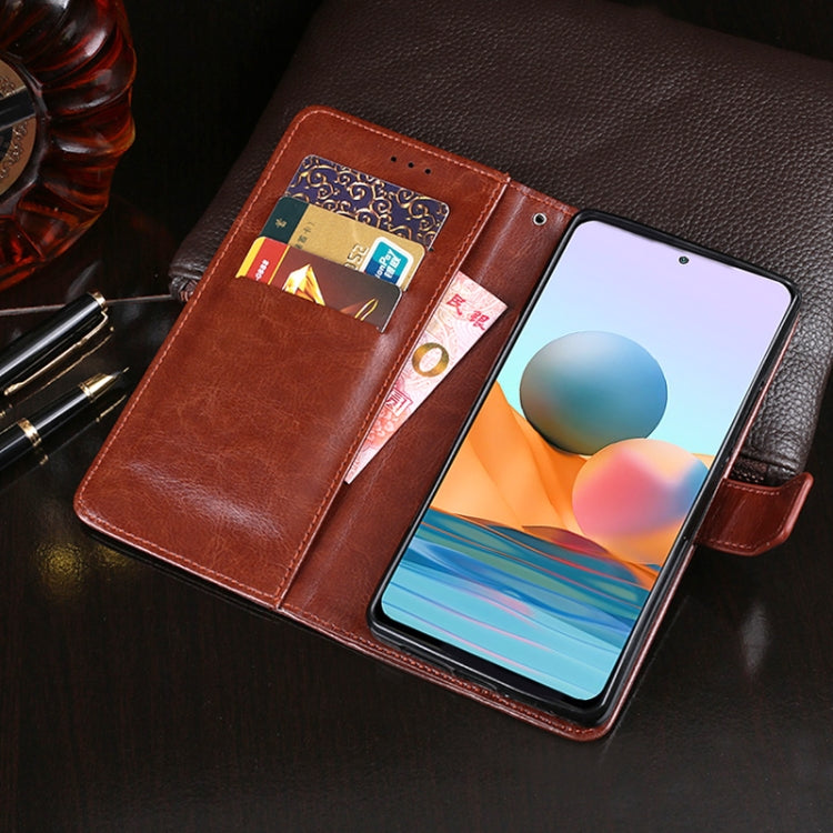 idewei Crazy Horse Texture Horizontal Flip Leather Case with Holder &amp; Card Slots &amp; Wallet, For Xiaomi Poco F3, For ZTE Blade X1 5G