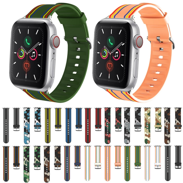 Silicone Replaceable Watch Strap, For Apple Watch Series 7 45mm / 6 &amp; SE &amp; 5 &amp; 4 44mm / 3 &amp; 2 &amp; 1 42mm, For Apple Watch Series 7 41mm / 6 &amp; SE &amp; 5 &amp; 4 40mm / 3 &amp; 2 &amp; 1 38mm