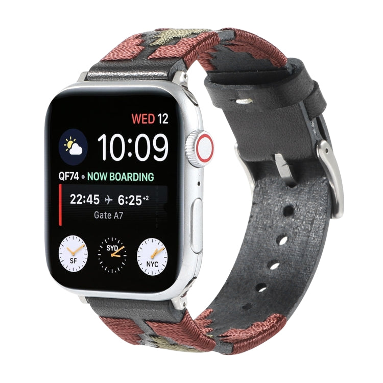 Woven Contrast Leather Strap, For Apple Watch Ultra 49mm / Series 8&amp;7 45mm / SE 2&amp;6&amp;SE&amp;5&amp;4 44mm / 3&amp;2&amp;1 42mm, For Apple Watch Series 8&amp;7 41mm / SE 2&amp;6&amp;SE&amp;5&amp;4 40mm / 3&amp;2&amp;1 38mm