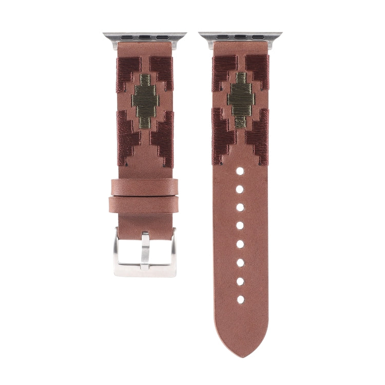 Woven Contrast Leather Strap, For Apple Watch Ultra 49mm / Series 8&amp;7 45mm / SE 2&amp;6&amp;SE&amp;5&amp;4 44mm / 3&amp;2&amp;1 42mm, For Apple Watch Series 8&amp;7 41mm / SE 2&amp;6&amp;SE&amp;5&amp;4 40mm / 3&amp;2&amp;1 38mm