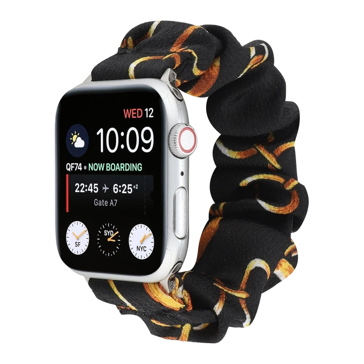 Fabric Hair Ring Replacement Strap Watchband For, Apple Watch Series 8&amp;7 45mm / SE 2&amp;6&amp;SE&amp;5&amp;4 44mm / 3&amp;2&amp;1 42mm, Apple Watch Series 8&amp;7 41mm / SE 2&amp;6&amp;SE&amp;5&amp;4 40mm / 3&amp;2&amp;1 38mm