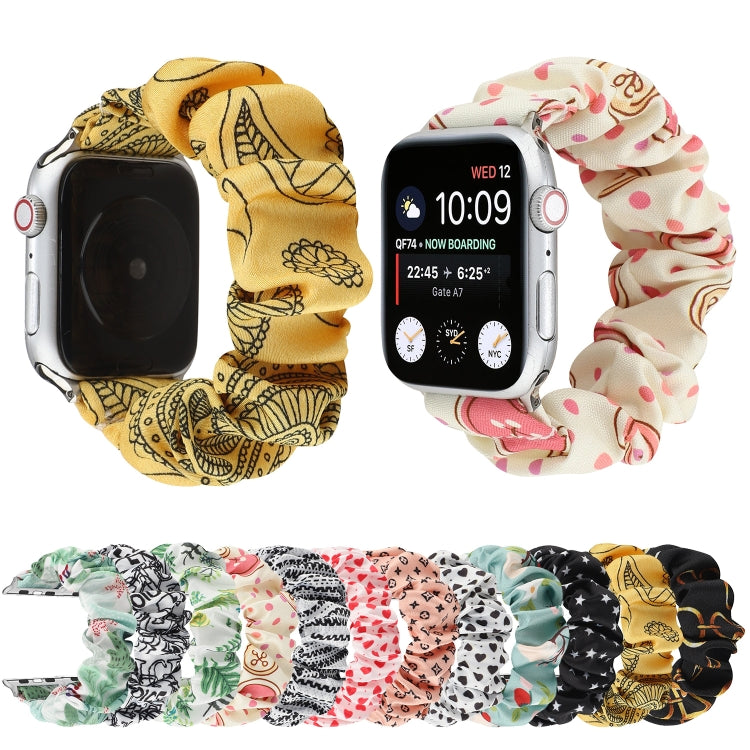 Fabric Hair Ring Replacement Strap Watchband For, Apple Watch Series 8&amp;7 45mm / SE 2&amp;6&amp;SE&amp;5&amp;4 44mm / 3&amp;2&amp;1 42mm, Apple Watch Series 8&amp;7 41mm / SE 2&amp;6&amp;SE&amp;5&amp;4 40mm / 3&amp;2&amp;1 38mm