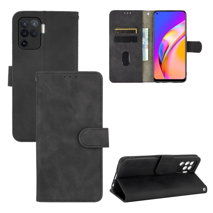 Solid Color Skin Feel Magnetic Buckle Horizontal Flip Calf Texture PU Leather Case with Holder & Card Slots & Wallet, For Oppo A94, For Oppo F19 Pro, For Oppo Reno5 F, For Xiaomi Redmi Note 10
