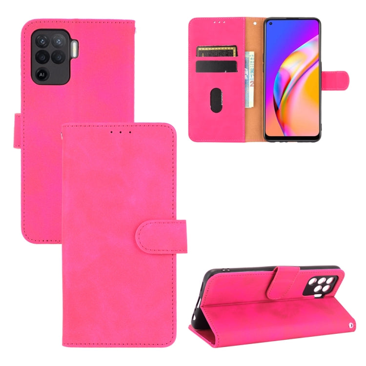 Solid Color Skin Feel Magnetic Buckle Horizontal Flip Calf Texture PU Leather Case with Holder & Card Slots & Wallet, For Oppo A94, For Oppo F19 Pro, For Oppo Reno5 F, For Xiaomi Redmi Note 10