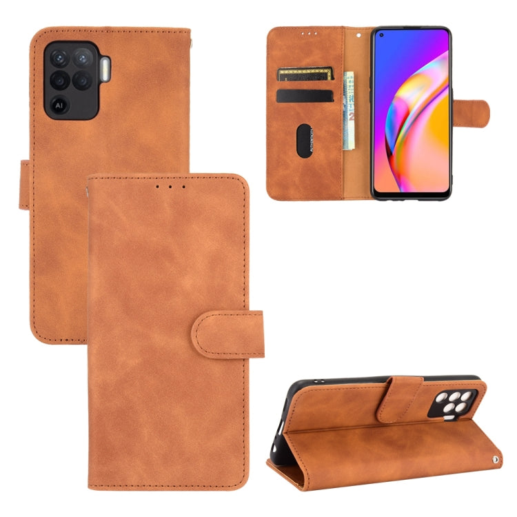 Solid Color Skin Feel Magnetic Buckle Horizontal Flip Calf Texture PU Leather Case with Holder & Card Slots & Wallet, For Oppo A94, For Oppo F19 Pro, For Oppo Reno5 F, For Xiaomi Redmi Note 10