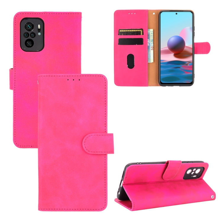 Solid Color Skin Feel Magnetic Buckle Horizontal Flip Calf Texture PU Leather Case with Holder & Card Slots & Wallet, For Oppo A94, For Oppo F19 Pro, For Oppo Reno5 F, For Xiaomi Redmi Note 10