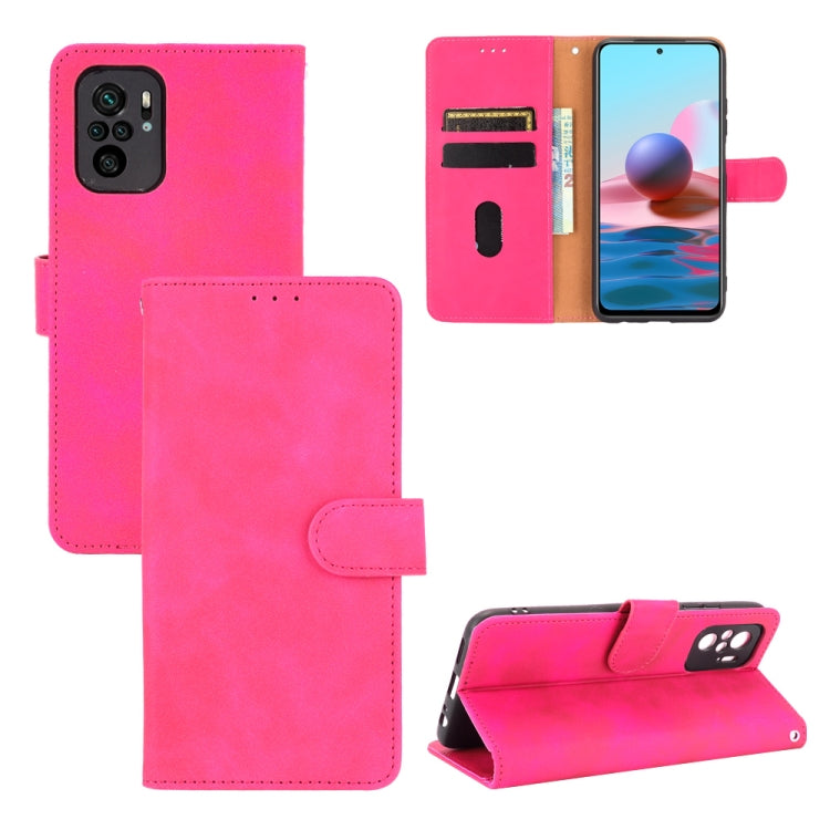 Solid Color Skin Feel Magnetic Buckle Horizontal Flip Calf Texture PU Leather Case with Holder & Card Slots & Wallet, For Oppo A94, For Oppo F19 Pro, For Oppo Reno5 F, For Xiaomi Redmi Note 10, For Xiaomi Redmi Note 10S