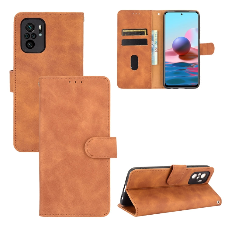 Solid Color Skin Feel Magnetic Buckle Horizontal Flip Calf Texture PU Leather Case with Holder & Card Slots & Wallet, For Oppo A94, For Oppo F19 Pro, For Oppo Reno5 F, For Xiaomi Redmi Note 10, For Xiaomi Redmi Note 10S