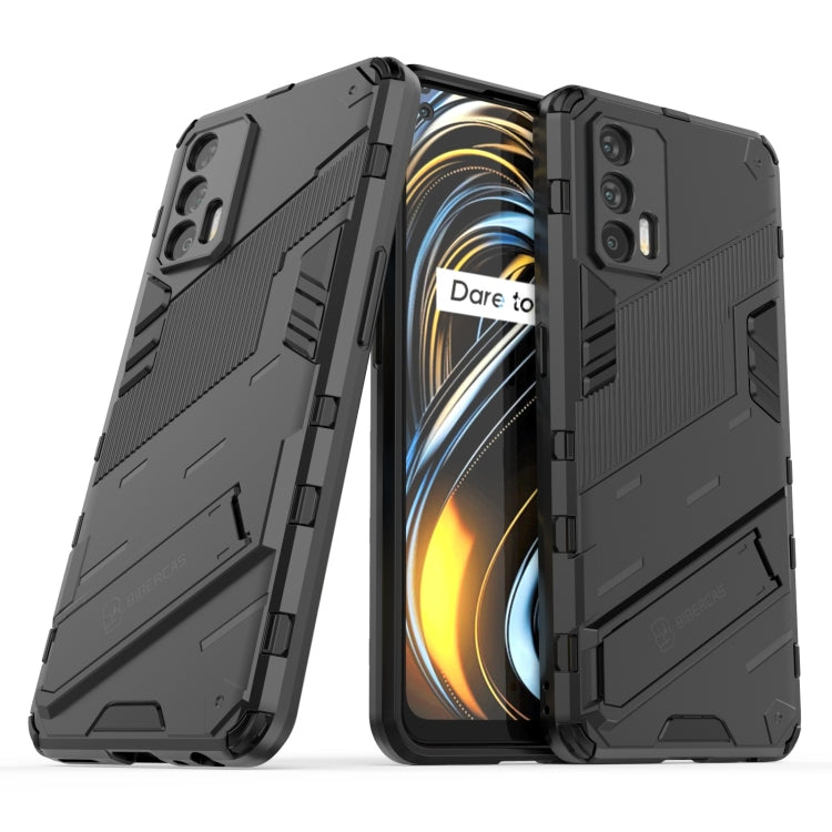 Punk Armor 2 in 1 PC + TPU Shockproof Case with Invisible Holder, For OPPO Realme GT 5G, For Xiaomi Redmi Note 10