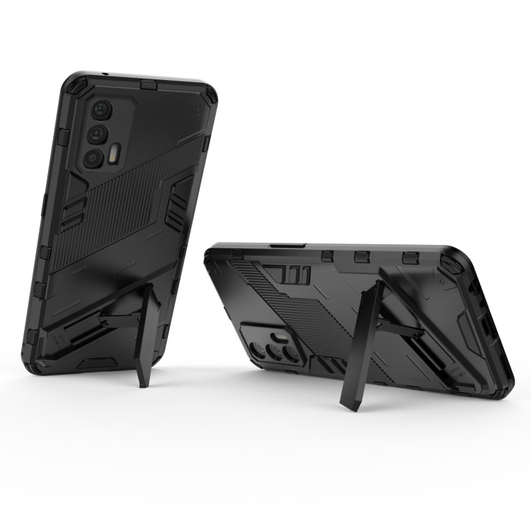 Punk Armor 2 in 1 PC + TPU Shockproof Case with Invisible Holder, For OPPO Realme GT 5G, For Xiaomi Redmi Note 10