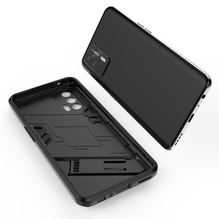 Punk Armor 2 in 1 PC + TPU Shockproof Case with Invisible Holder, For OPPO Realme GT 5G, For Xiaomi Redmi Note 10