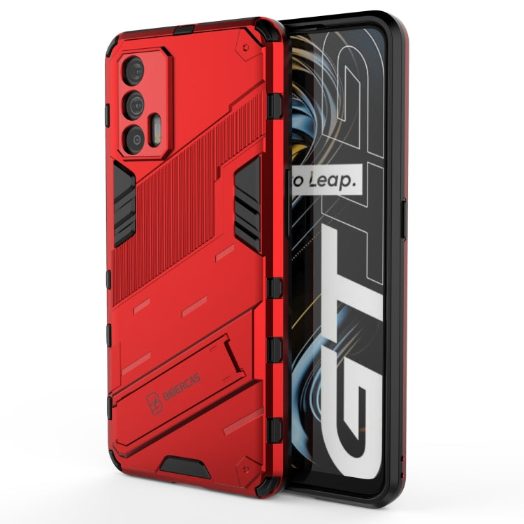 Punk Armor 2 in 1 PC + TPU Shockproof Case with Invisible Holder, For OPPO Realme GT 5G, For Xiaomi Redmi Note 10