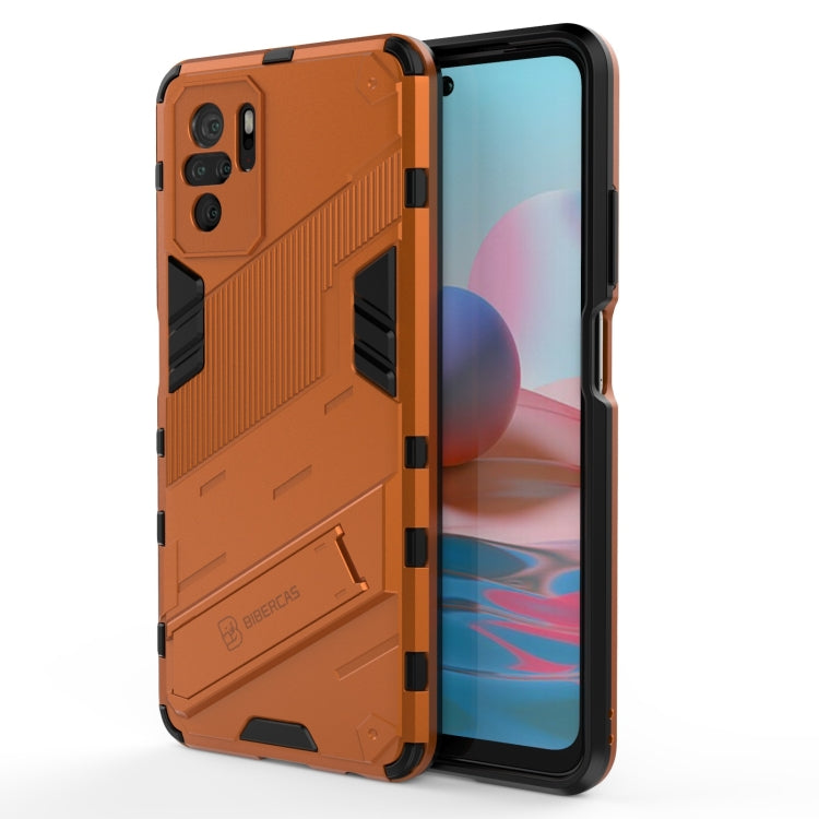 Punk Armor 2 in 1 PC + TPU Shockproof Case with Invisible Holder, For OPPO Realme GT 5G, For Xiaomi Redmi Note 10