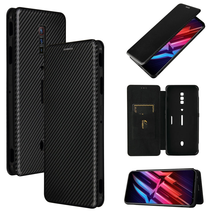 Carbon Fiber Texture Magnetic Horizontal Flip TPU + PC + PU Leather Case with Card Slot