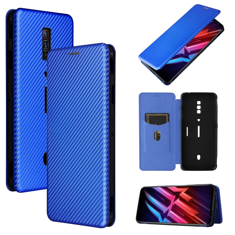 Carbon Fiber Texture Magnetic Horizontal Flip TPU + PC + PU Leather Case with Card Slot