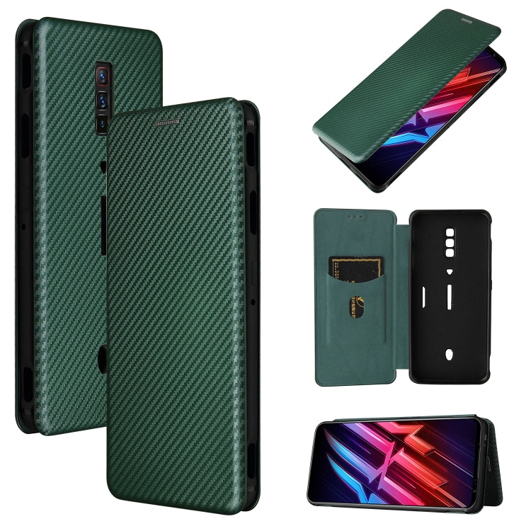 Carbon Fiber Texture Magnetic Horizontal Flip TPU + PC + PU Leather Case with Card Slot