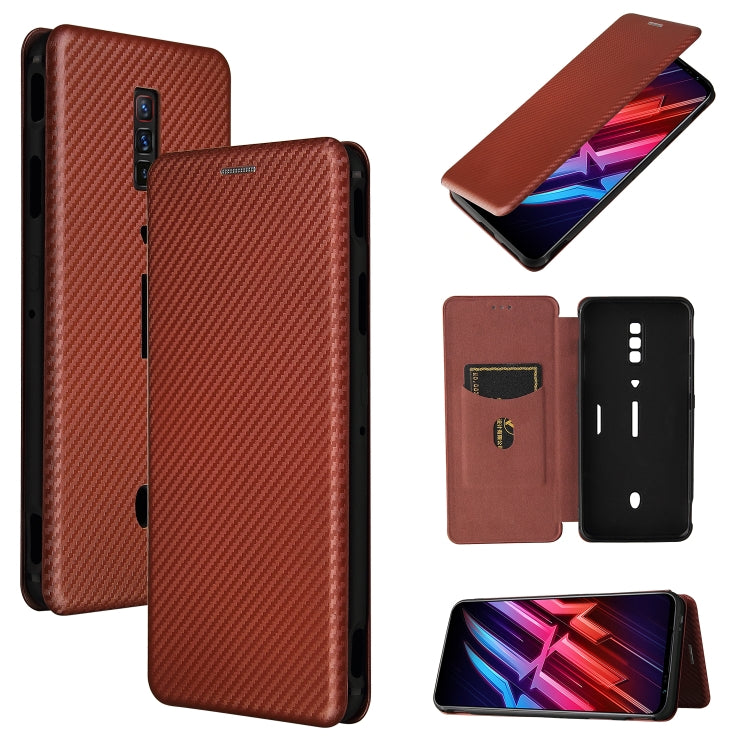 Carbon Fiber Texture Magnetic Horizontal Flip TPU + PC + PU Leather Case with Card Slot