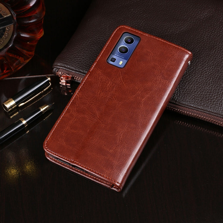 idewei Crazy Horse Texture Horizontal Flip Leather Case with Holder &amp; Card Slots &amp; Wallet, For vivo iQOO U3X, For vivo Y31 2021, For vivo Y72 5G