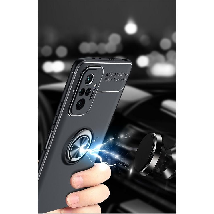 Metal Ring Holder 360 Degree Rotating TPU Case, For Xiaomi Redmi Note 10 Pro