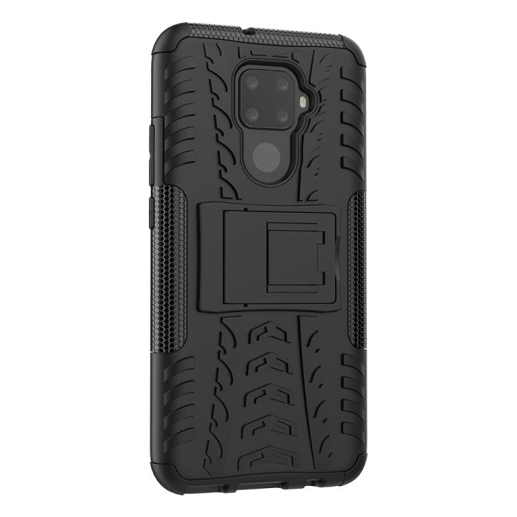 Tire Texture TPU + PC Shockproof Case with Holder, For Huawei Nova 5i Pro, For Huawei Honor 20 Pro, For Xiaomi Mi CC9e