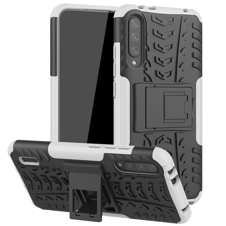 Tire Texture TPU + PC Shockproof Case with Holder, For Huawei Nova 5i Pro, For Huawei Honor 20 Pro, For Xiaomi Mi CC9e