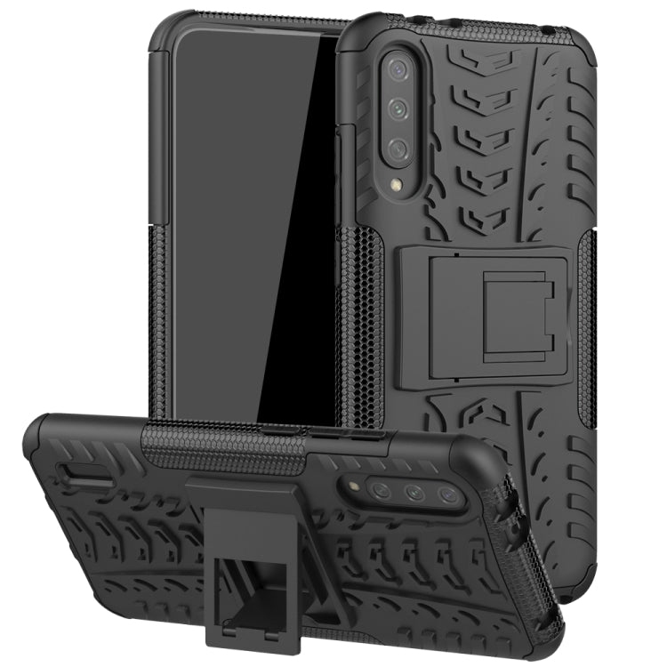 Tire Texture TPU + PC Shockproof Case with Holder, For Huawei Nova 5i Pro, For Huawei Honor 20 Pro, For Xiaomi Mi CC9e