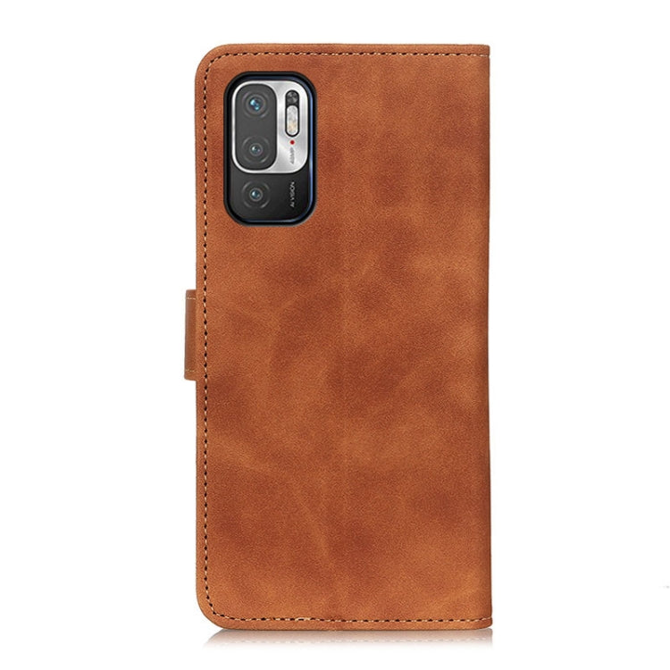 KHAZNEH Retro Texture PU + TPU Horizontal Flip Leather Case with Holder &amp; Card Slots &amp; Wallet, For OPPO Realme C21, For Xiaomi Poco M3 Pro 4G / Poco M3 Pro 5G / Redmi Note 10 5G