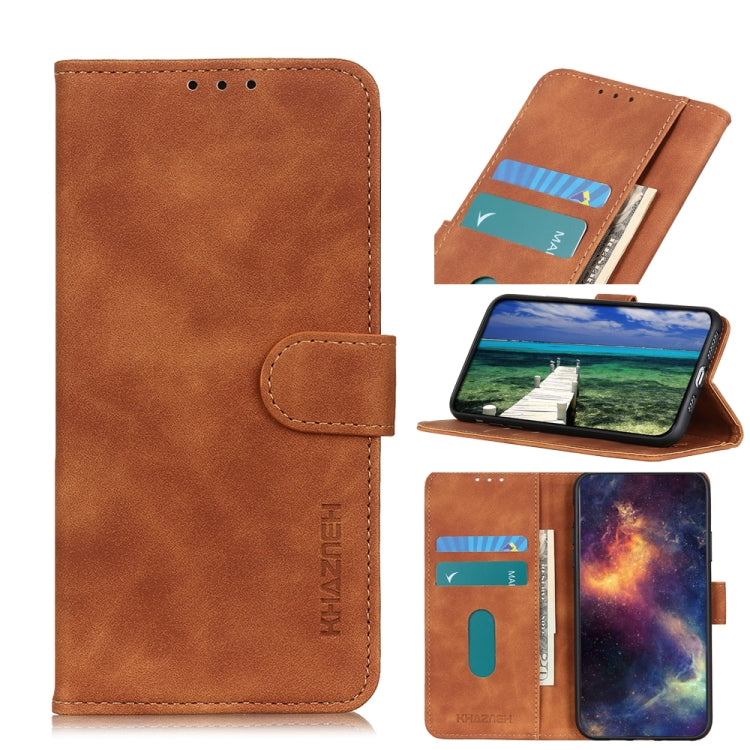 KHAZNEH Retro Texture PU + TPU Horizontal Flip Leather Case with Holder & Card Slots & Wallet, For OPPO Realme C21, For Xiaomi Poco M3 Pro 4G / Poco M3 Pro 5G / Redmi Note 10 5G