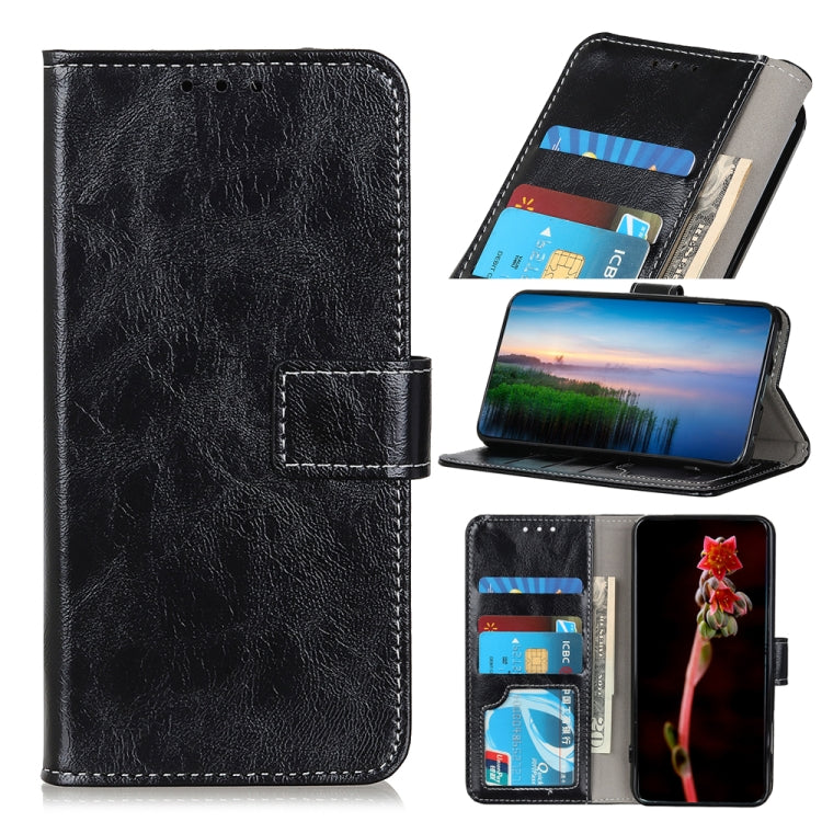 Retro Crazy Horse Texture Horizontal Flip Leather Case with Holder & Card Slots & Photo Frame & Wallet, For Xiaomi Poco M3 Pro 4G / Poco M3 Pro 5G / Redmi Note 10 5G, For OPPO Realme C21