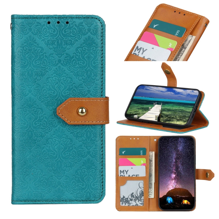 European Floral Embossed Copper Buckle Horizontal Flip PU Leather Case with Holder & Card Slots & Wallet & Photo Frame, For OPPO Realme C21, For Xiaomi Poco M3 Pro 4G / Poco M3 Pro 5G / Redmi Note 10 5G