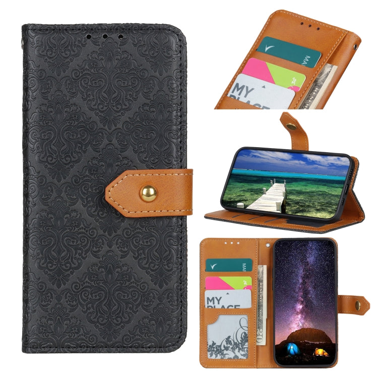 European Floral Embossed Copper Buckle Horizontal Flip PU Leather Case with Holder & Card Slots & Wallet & Photo Frame, For OPPO Realme C21, For Xiaomi Poco M3 Pro 4G / Poco M3 Pro 5G / Redmi Note 10 5G