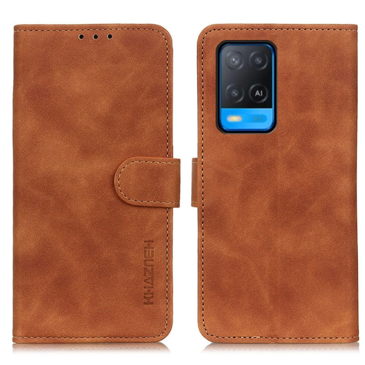 KHAZNEH Retro Texture PU + TPU Horizontal Flip Leather Case with Holder &amp; Card Slots &amp; Wallet, For OnePlus 9R, For OPPO A54 4G, For OPPO A93 5G / A54 5G / A74 5G, For OPPO Realme 8 / 8 Pro