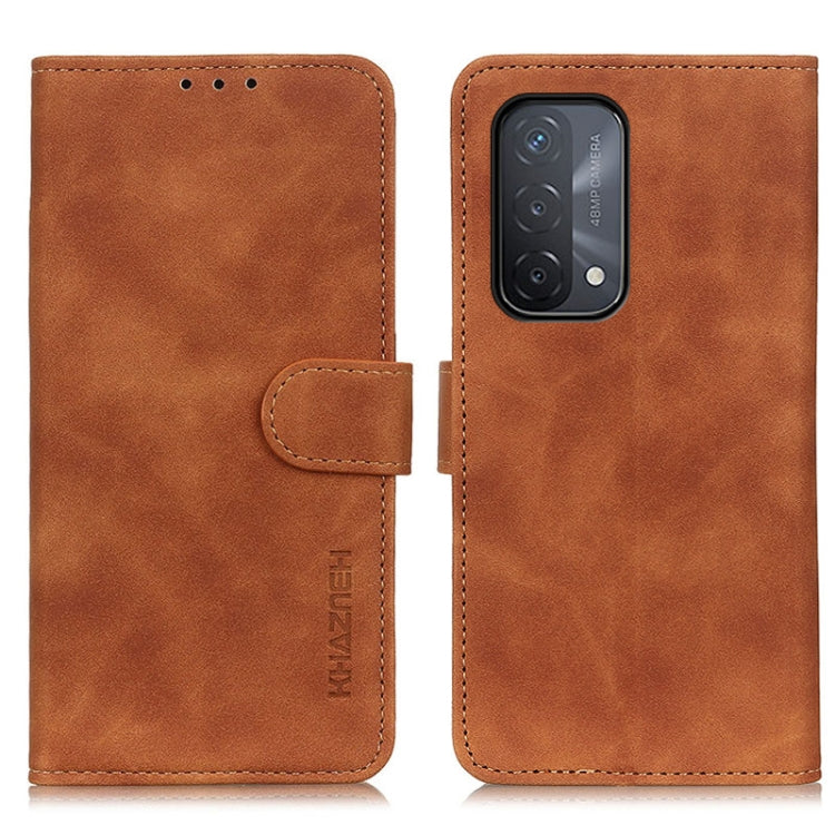 KHAZNEH Retro Texture PU + TPU Horizontal Flip Leather Case with Holder &amp; Card Slots &amp; Wallet, For OnePlus 9R, For OPPO A54 4G, For OPPO A93 5G / A54 5G / A74 5G, For OPPO Realme 8 / 8 Pro