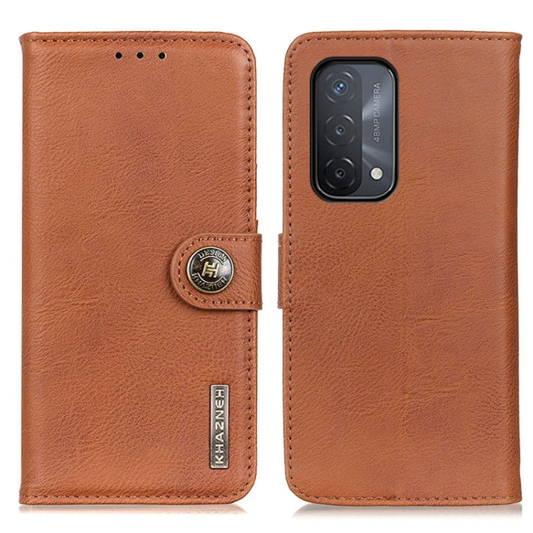 KHAZNEH Cowhide Texture Horizontal Flip Leather Case with Holder & Card Slots & Wallet, For OnePlus 9R, For OPPO A54 4G, For OPPO A93 5G / A54 5G / A74 5G, For OPPO Realme 8 / 8 Pro