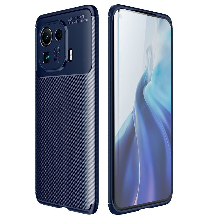 Carbon Fiber Texture Shockproof TPU Case, For Xiaomi 11 Pro