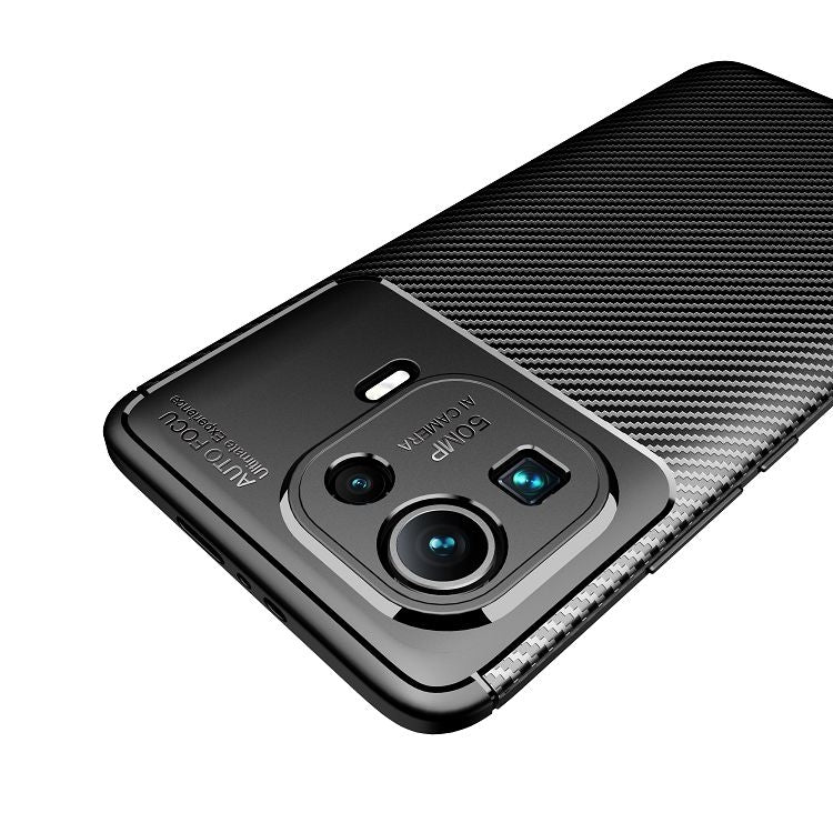 Carbon Fiber Texture Shockproof TPU Case, For Xiaomi 11 Pro