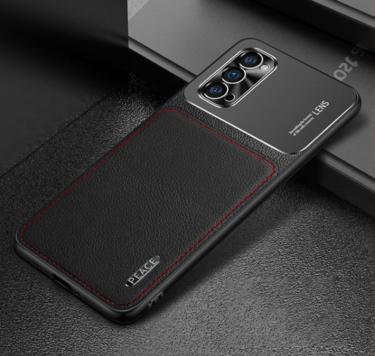 Frosted Metal + Leather Texture Protective Case, For OPPO Reno4 Pro, For vivo X50, For vivo S7, For vivo iQOO 5 5G, For iPhone 11