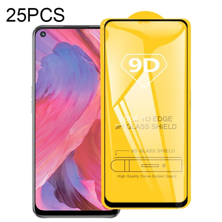 For OPPO A74 5G 25pcs 9D Full Glue Full Screen Tempered Glass Film, For OPPO Reno5 Z (25 PCS), For OPPO A74 5G (25 PCS), For OPPO F19 (25 PCS), For OPPO A54 (25 PCS), For OPPO Find X3 Lite (25 PCS), For OPPO F19 Pro / F19 Pro+ (25 PCS)