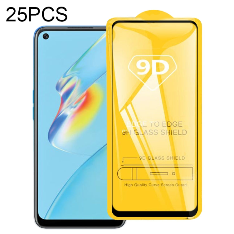 For OPPO A74 5G 25pcs 9D Full Glue Full Screen Tempered Glass Film, For OPPO Reno5 Z (25 PCS), For OPPO A74 5G (25 PCS), For OPPO F19 (25 PCS), For OPPO A54 (25 PCS), For OPPO Find X3 Lite (25 PCS), For OPPO F19 Pro / F19 Pro+ (25 PCS)